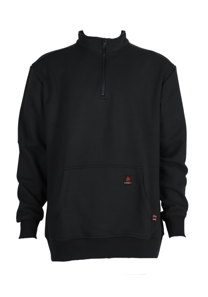 Forge Fr Men's Navy High Neck ¼ Zip Full Sleeves Sweater