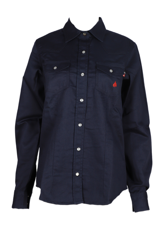 Forge Fr Women's Navy Long Sleeve Shirt