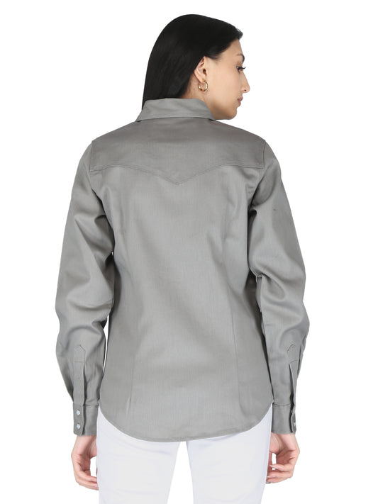 Forge Fr Women's Grey Long Sleeve Shirt