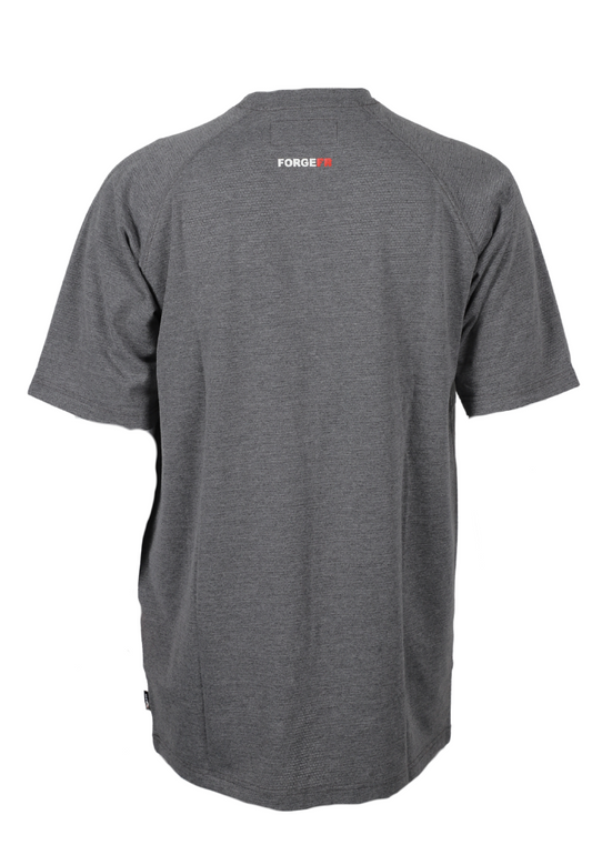 FORGE FR MEN'S SHORT SLEEVE BASE LAYER CHARCOAL GREY TEE