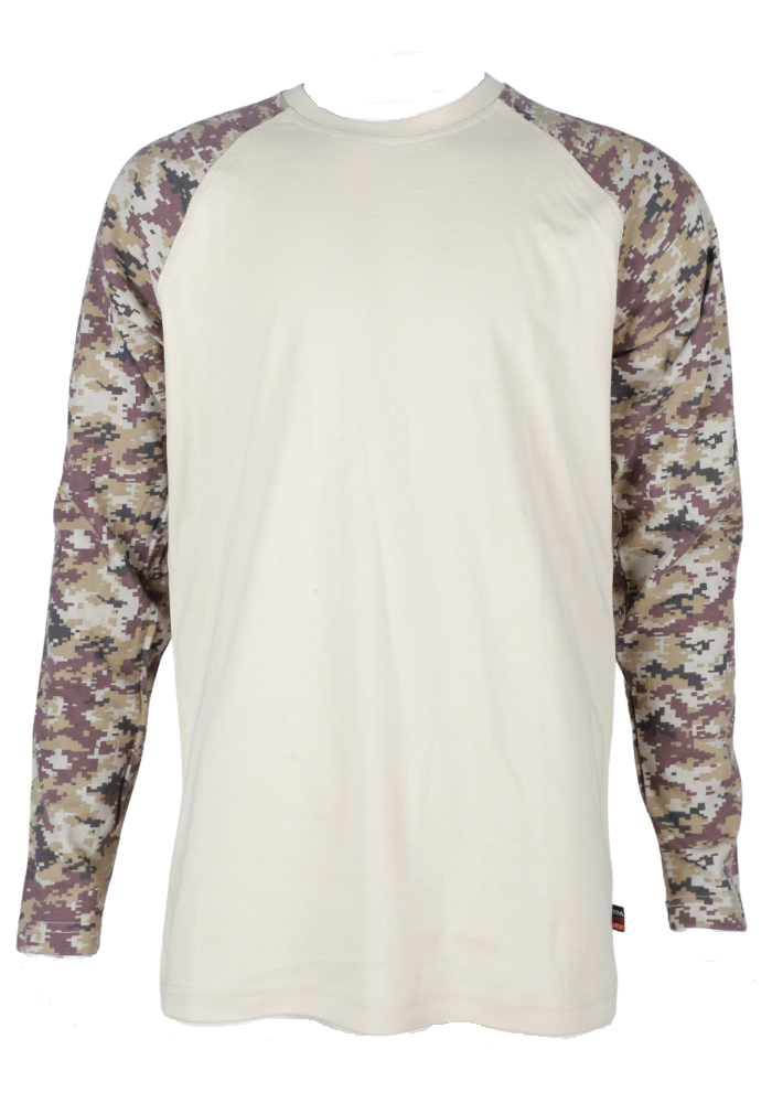 Forge Fr Men's Sand Camo Crew Neck Long Sleeve T-shirt