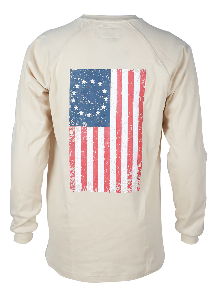 Forge Fr Men's Graphic Printed Sand Long Sleeve T-shirt