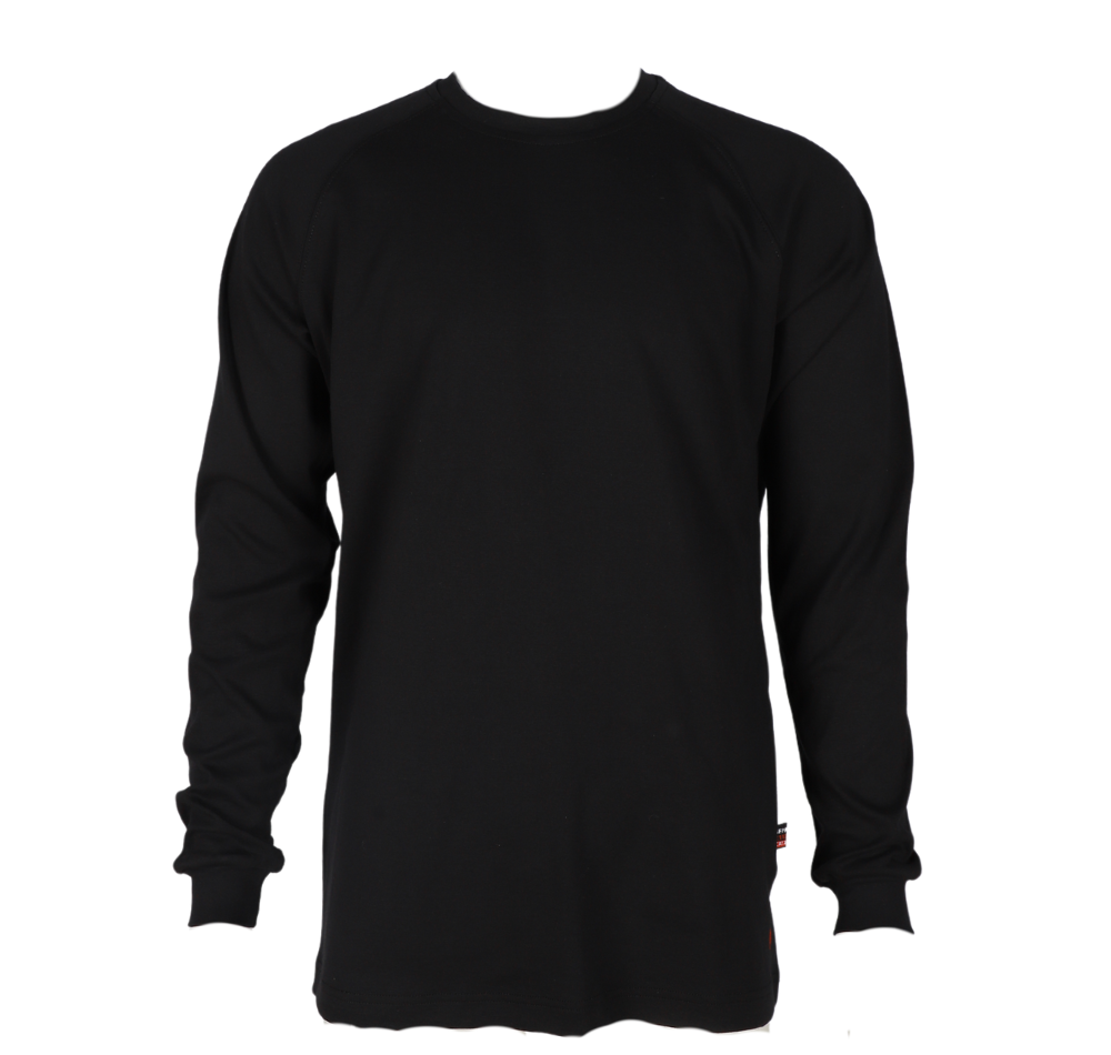 Forge Fr Men's Jet Black Graphic Printed Long Sleeve T-shirt
