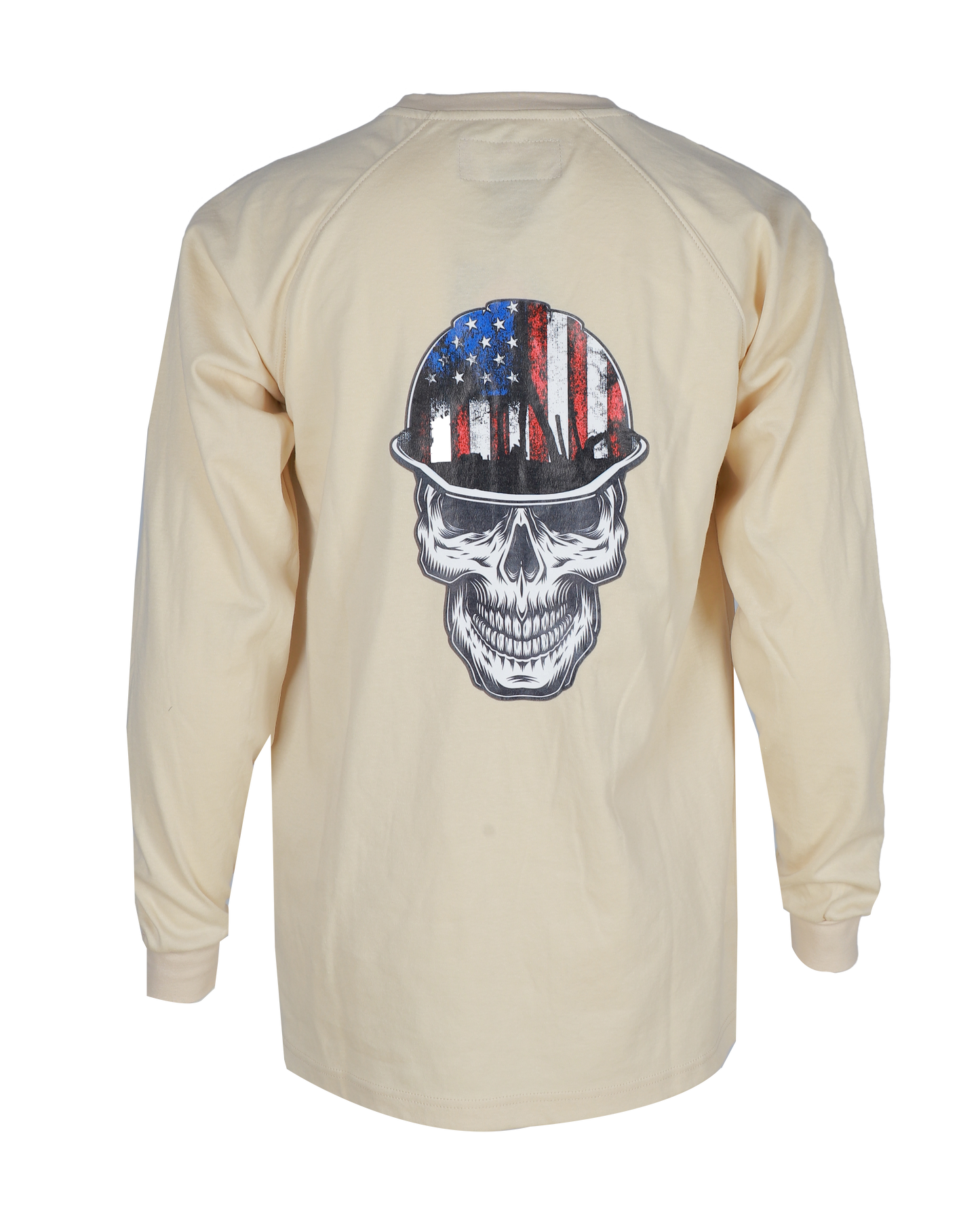 Forge Fr Men's Graphic Printed Beige Long Sleeve T-shirt
