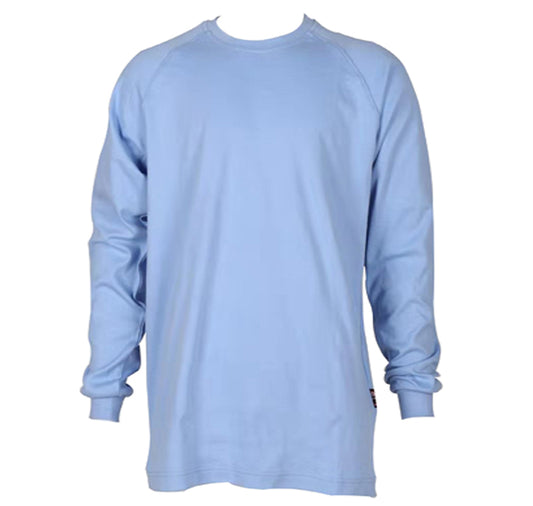 Forge Fr Men's Light Blue Crew Neck Long Sleeve T-shirt