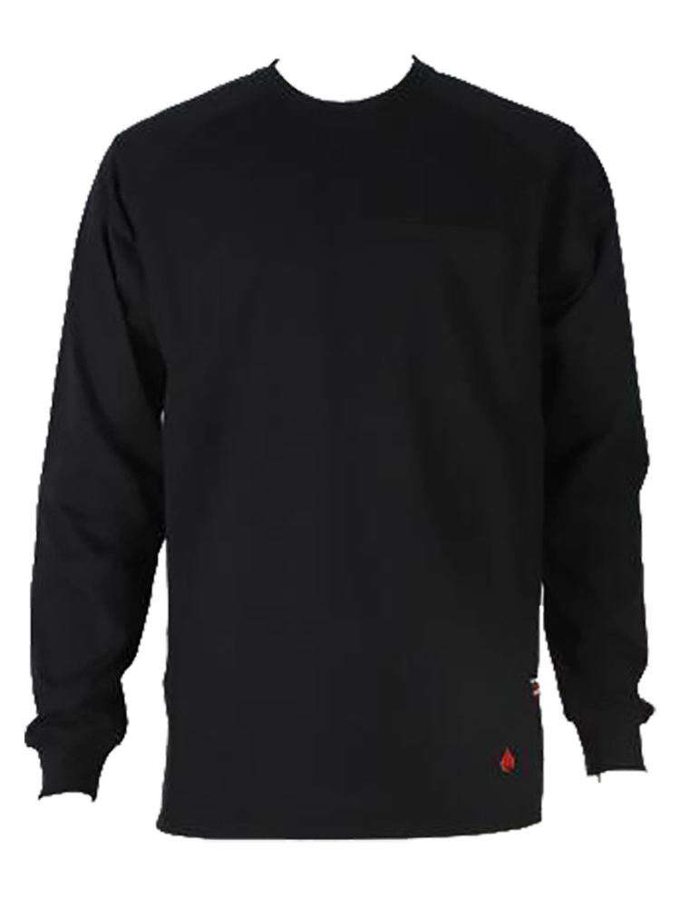Forge Fr Men's Black Crew Neck Light Weight Long Sleeve T-shirt