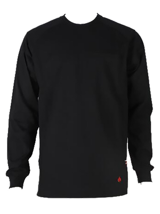 Forge Fr Men's Black Crew Neck Light Weight Long Sleeve T-shirt