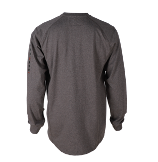 Forge Fr Men's Charcoal Grey Crew Neck Light Weight Long Sleeve T-shirt