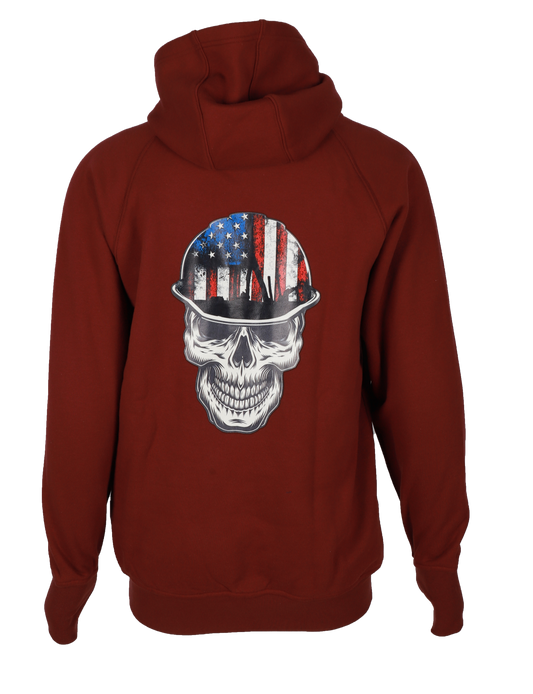 Forge Fr Men's Burgundy Hoodie With Graphic