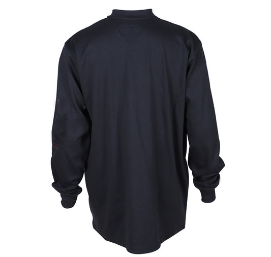 Forge Fr Men's Navy Henley Neck Long Sleeve T-shirt