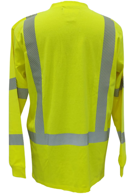 FORGE FR MEN'S YELLOW HI-VIS  HENLEY TEE