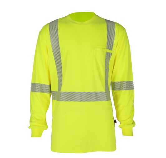 Forge Men's Yellow Hi-Vis Long Sleeve T-shirt