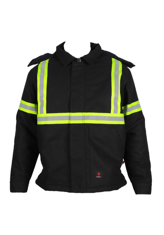 FORGE FR MEN'S DUCK JACKET WITH DETACHABLE HOOD WITH TAPING