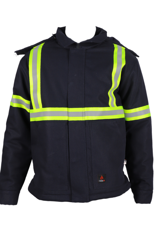 FORGE FR MEN'S DUCK JACKET WITH DETACHABLE HOOD WITH TAPING