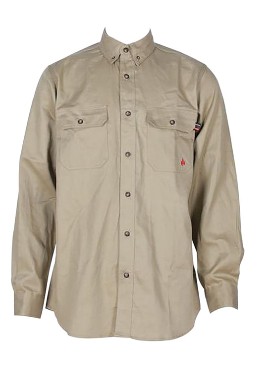 Forge Fr Men's Khaki Button Long Sleeve Shirt