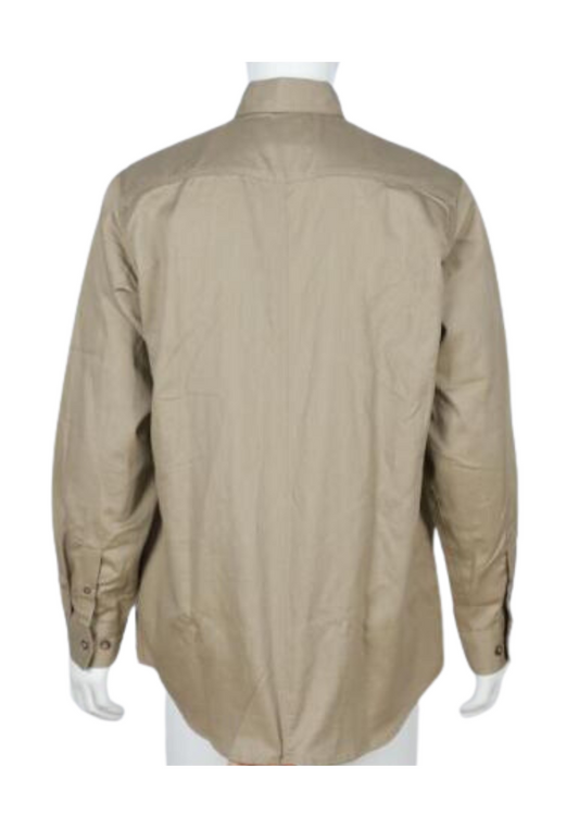 Forge Fr Men's Khaki Button Long Sleeve Shirt