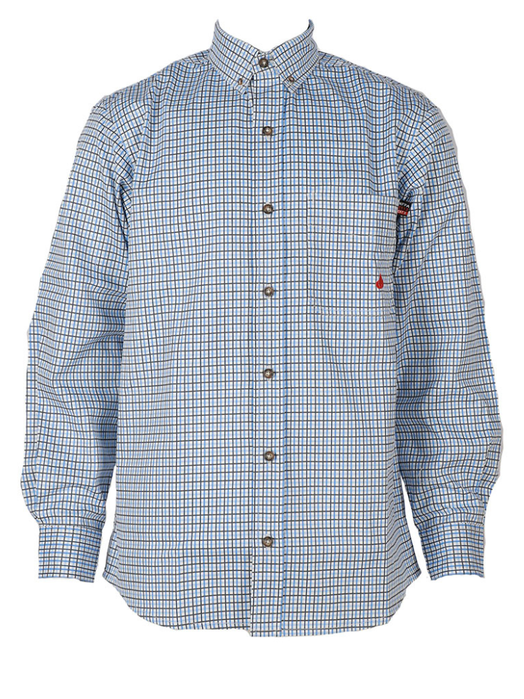 FORGE FR MEN'S Black PLAID LONG SLEEVE BUTTON SHIRT