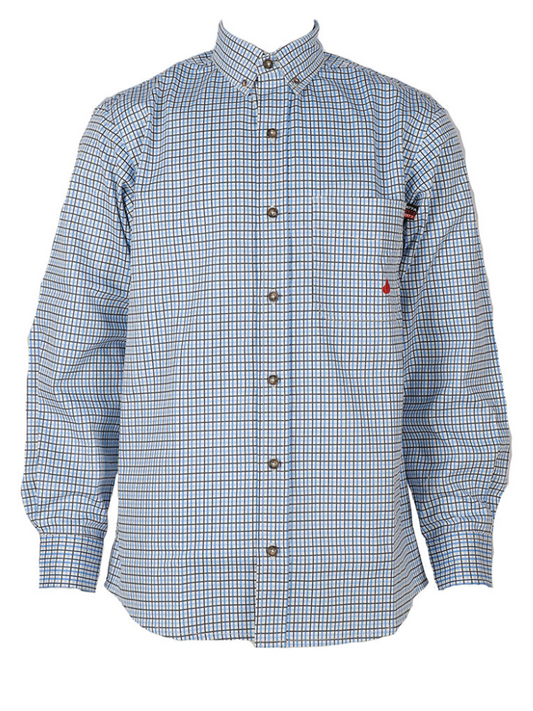 FORGE FR MEN'S Black PLAID LONG SLEEVE BUTTON SHIRT