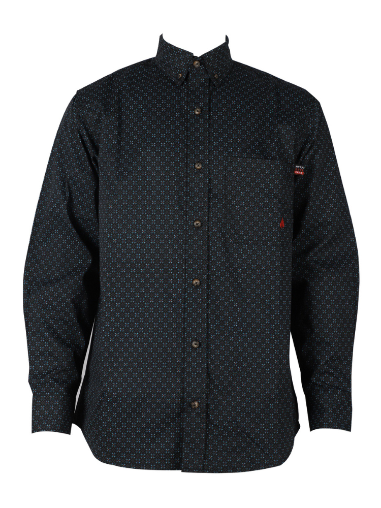 Forge Fr Men's Navy Plaid Long Sleeve Shirt