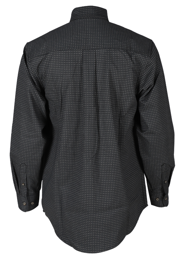 FORGE FR MEN'S PLAID Jet Black LONG SLEEVE BUTTON SHIRT