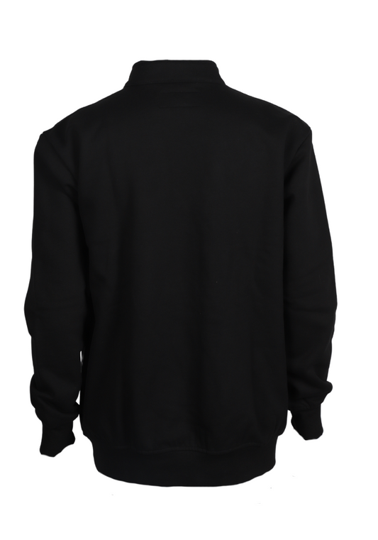 Forge Fr Men's Black High Neck ¼ Zip Full Sleeves Sweater