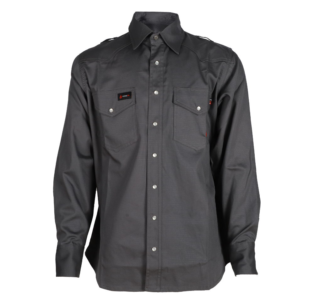 MEN'S FR Grey SNAP RIPSTOP SHIRT