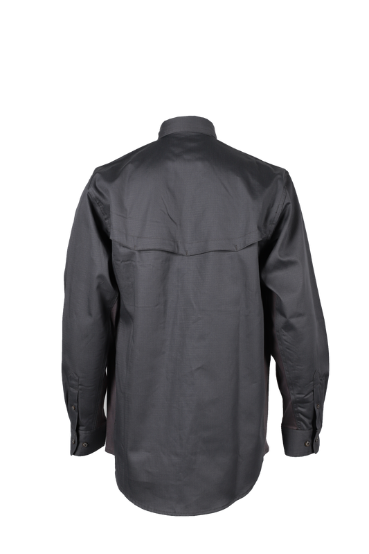 FORGE FR MEN'S GREY RIPSTOP VENT BUTTON SHIRT