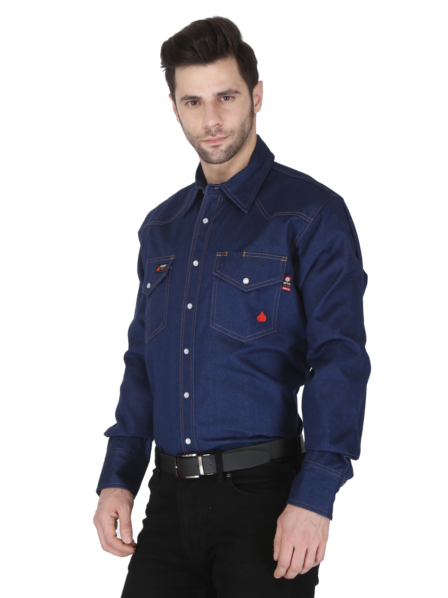 Forge Fr Men's Denim Long Sleeve Shirt