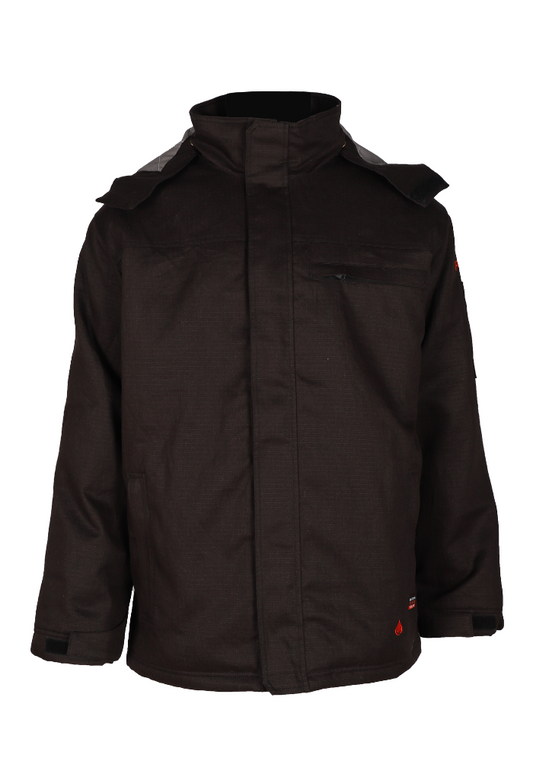Forge Fr Me's Black Ripstop Insulated Jacket With Hood