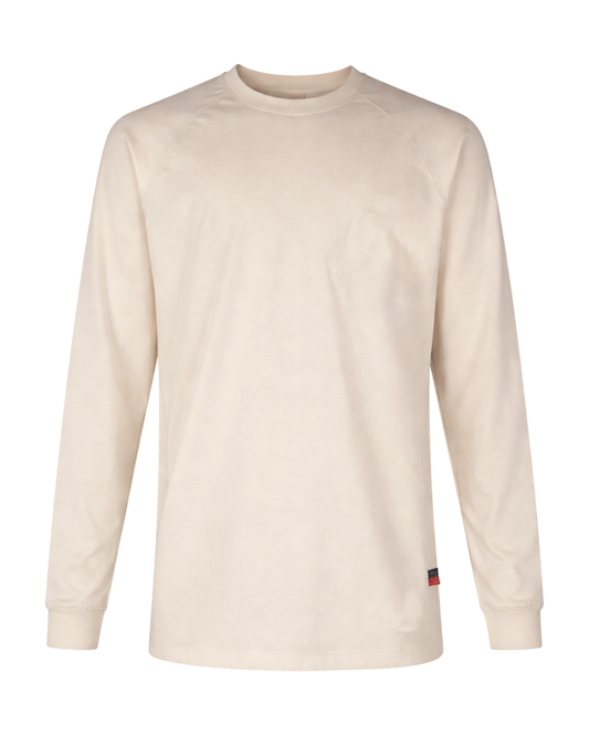 Forge Fr Men's Graphic Printed Beige Long Sleeve T-shirt