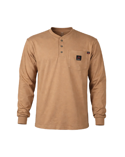 Forge Fr Men's Khaki Light Weight Henley Tee