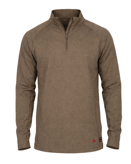 FORGE FR MEN'S HEATHER BROWN 1/4 ZIP TEE
