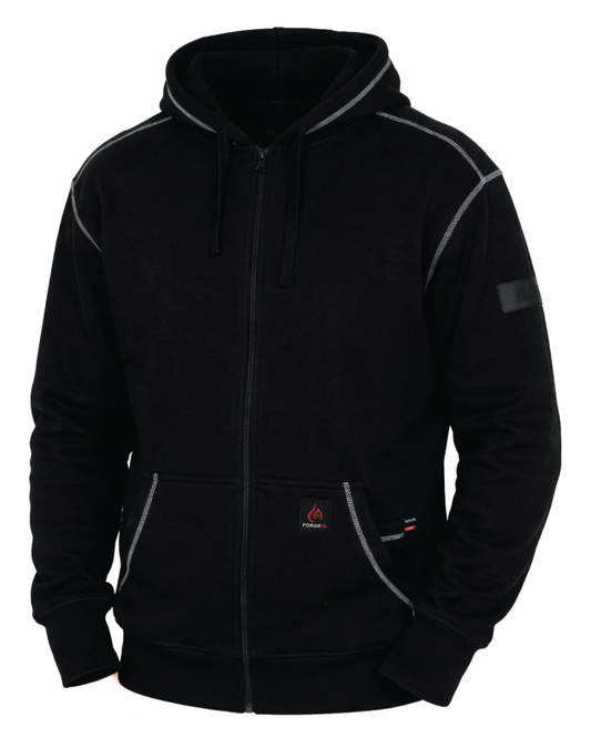 Forge Fr Men's Black Hoodie With Zipper