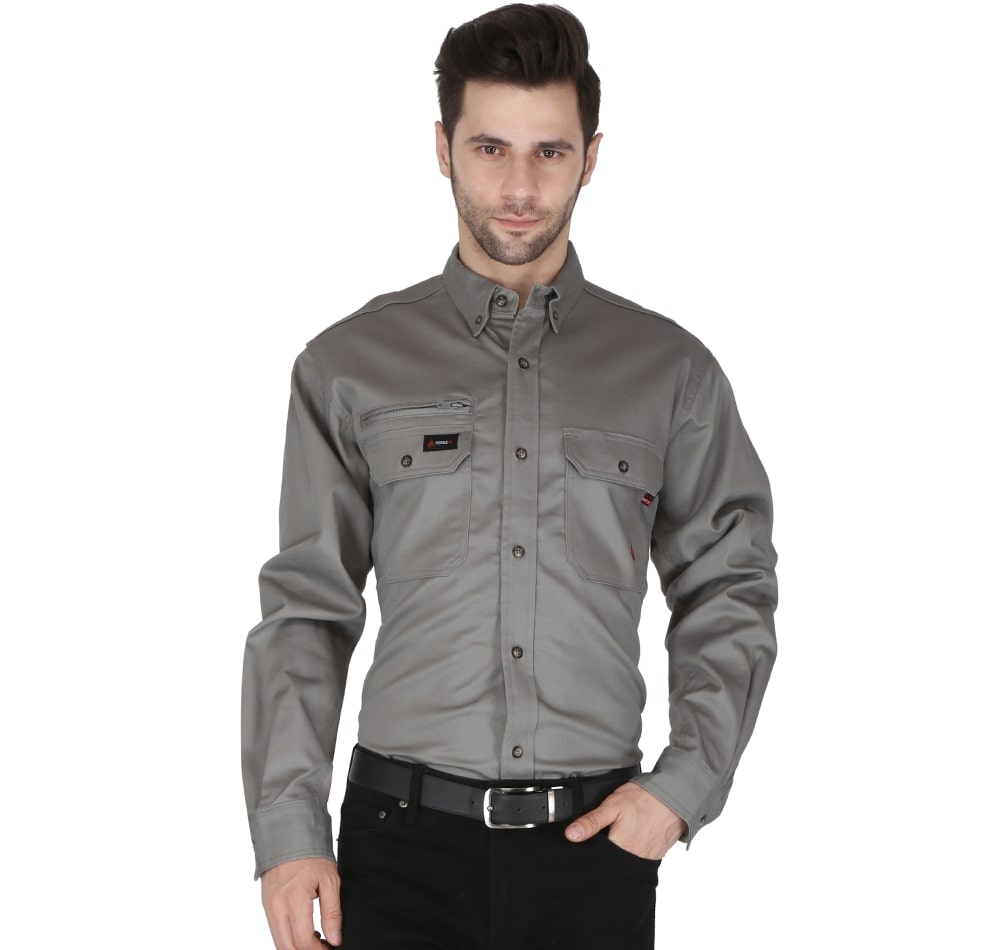 Forge Fr Men's Light Grey Vent Long Sleeve Shirt