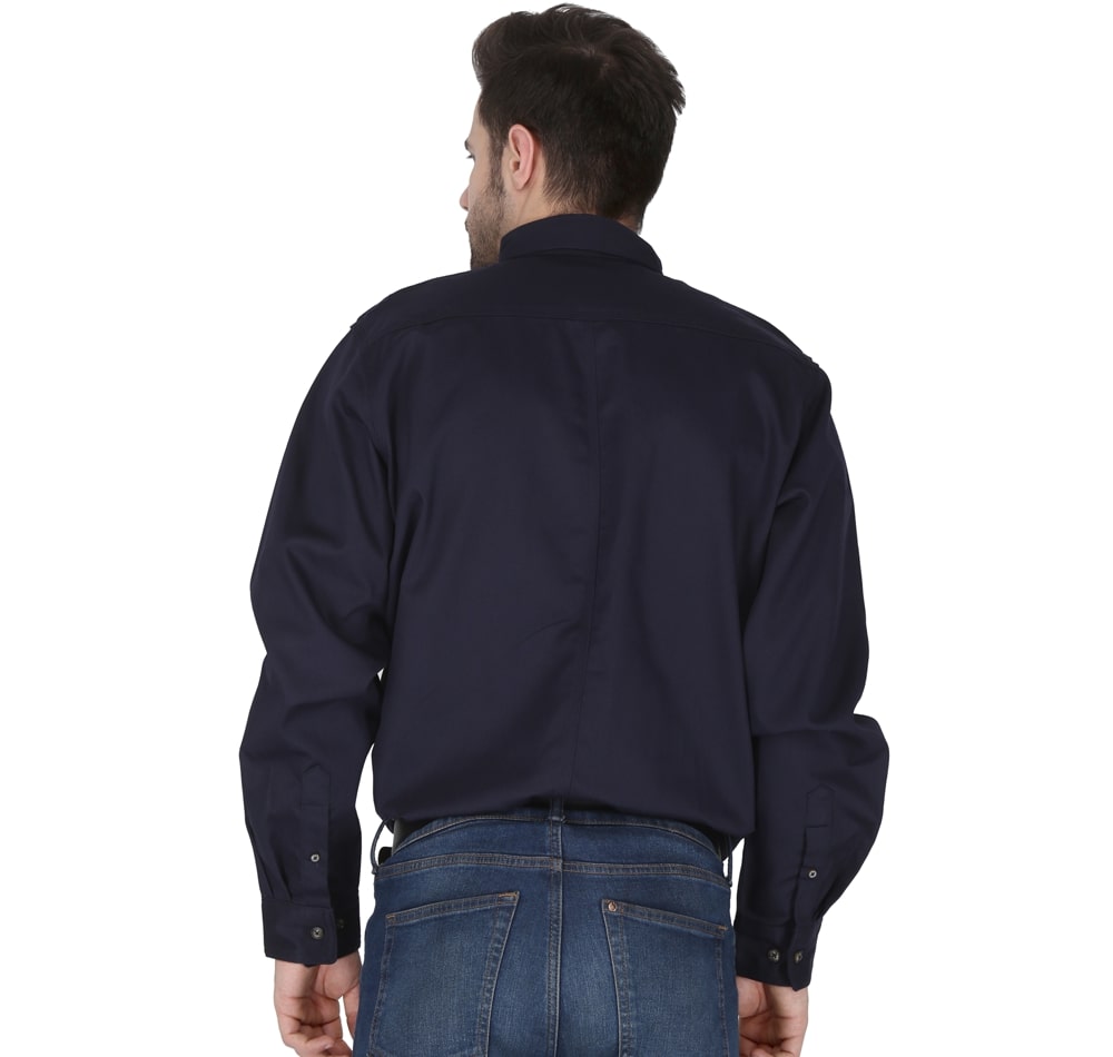 Forge Fr Men's Navy Button Long Sleeve Shirt