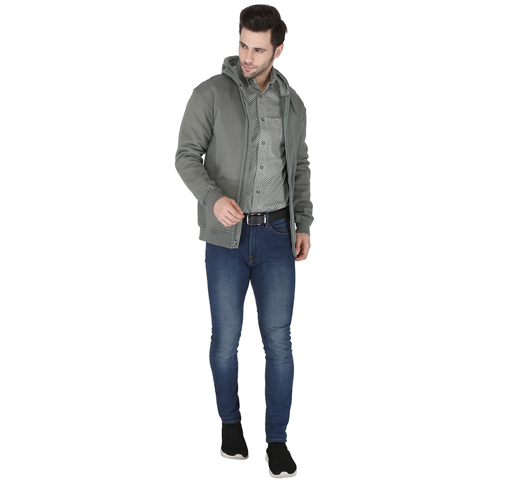 Forge Fr Men's Grey Sweatshirt With Hood
