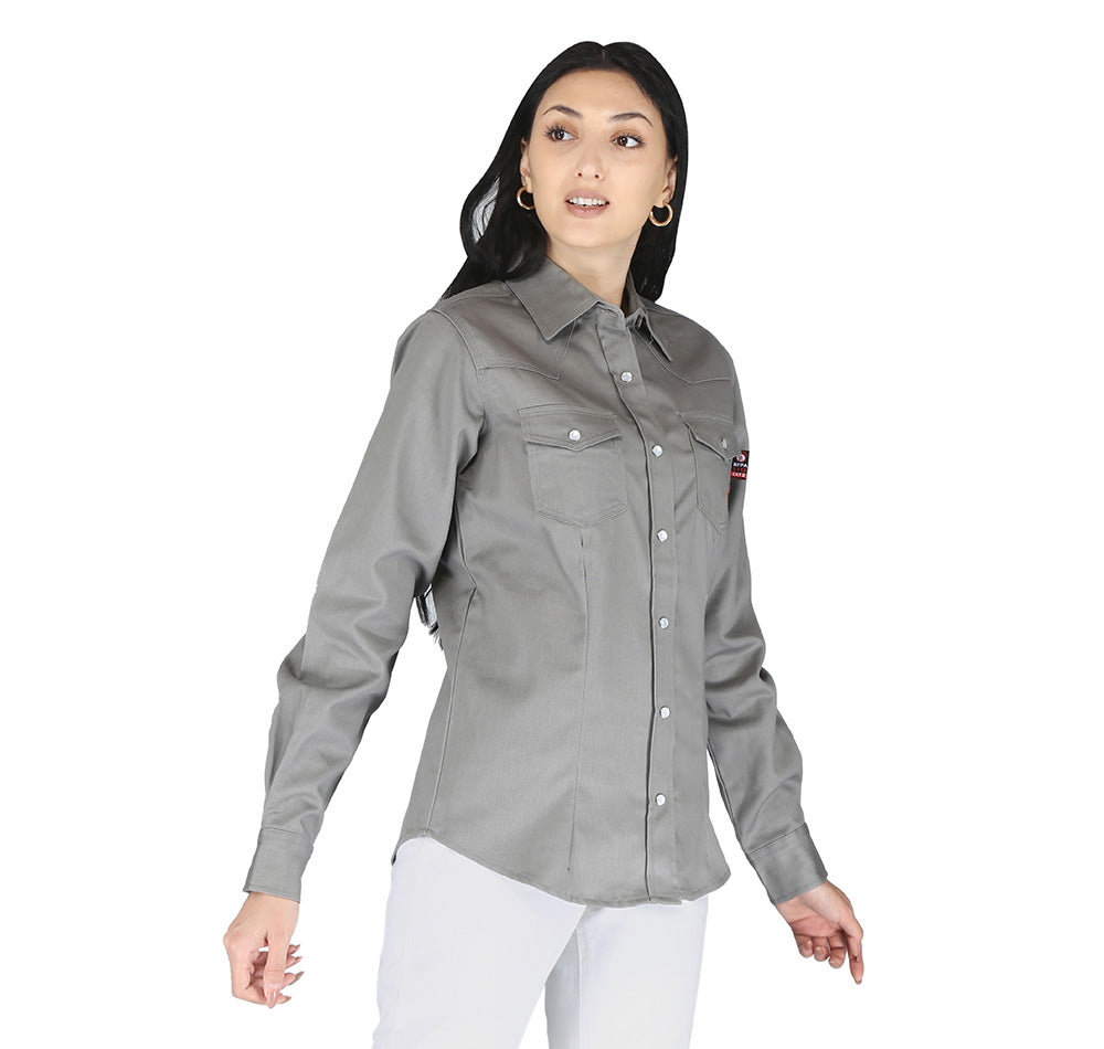 Forge Fr Women's Grey Long Sleeve Shirt