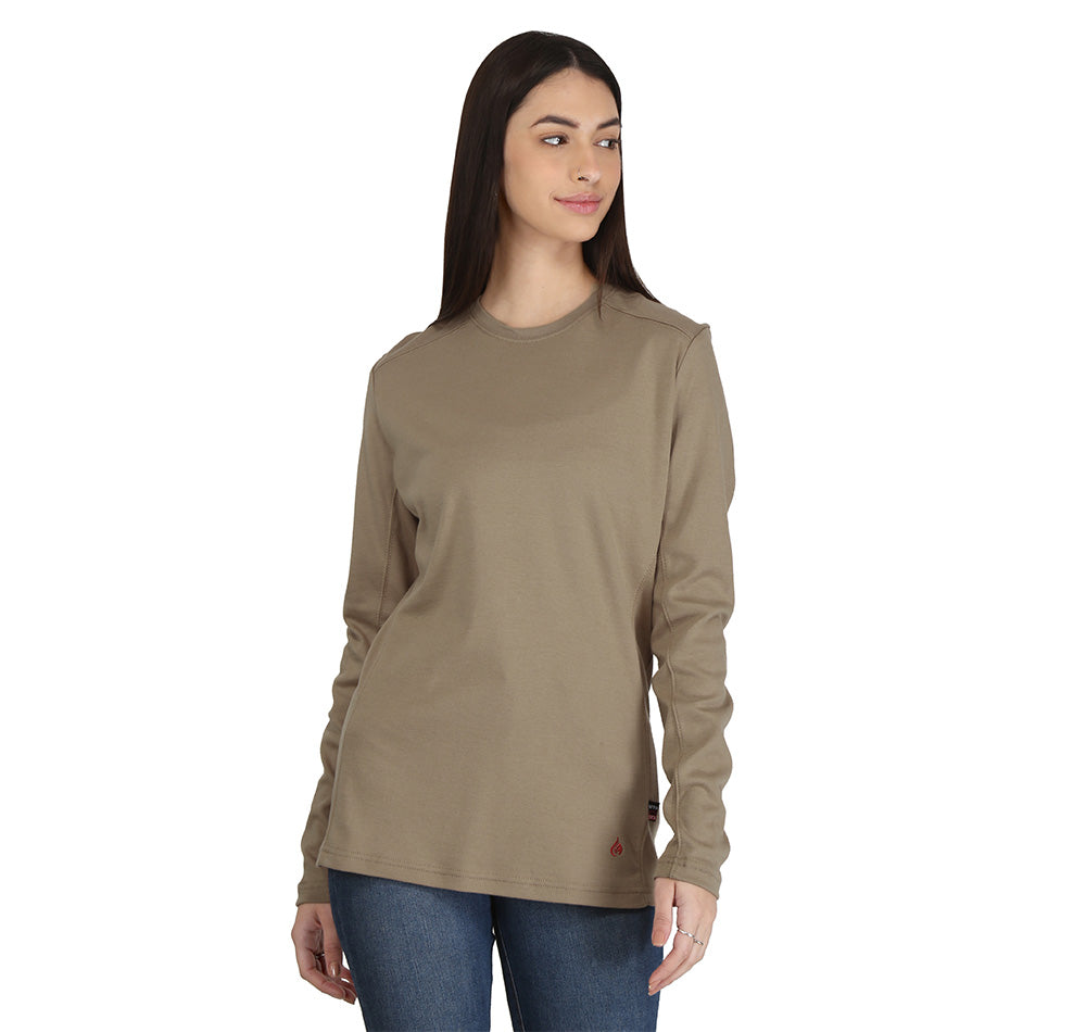 Forge Fr Women's Khaki Crew Neck T-shirt