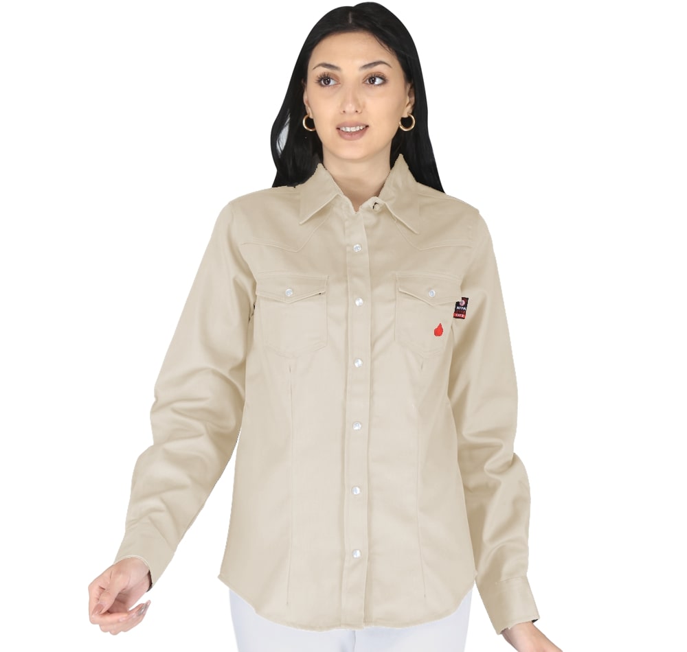 Forge FR Women's Stone Long Sleeve Shirt Stone / XL