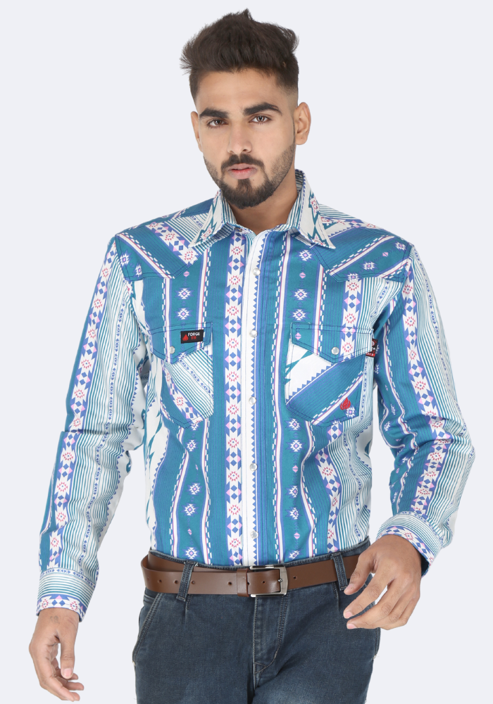 Aztec Printed Long Sleeve Shirt