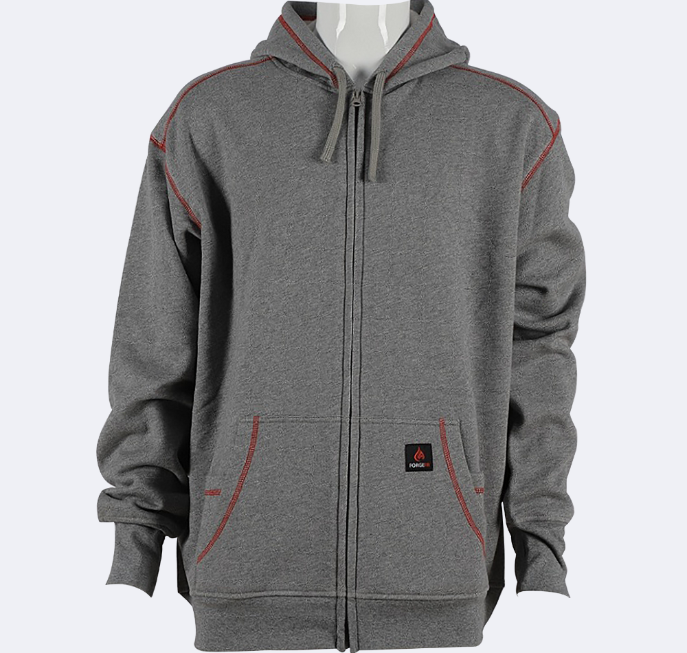 Forge Fr Men's Grey Hoodie With Zipper