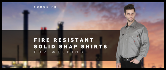 Fire Resistant Solid Snap Shirts for Welding