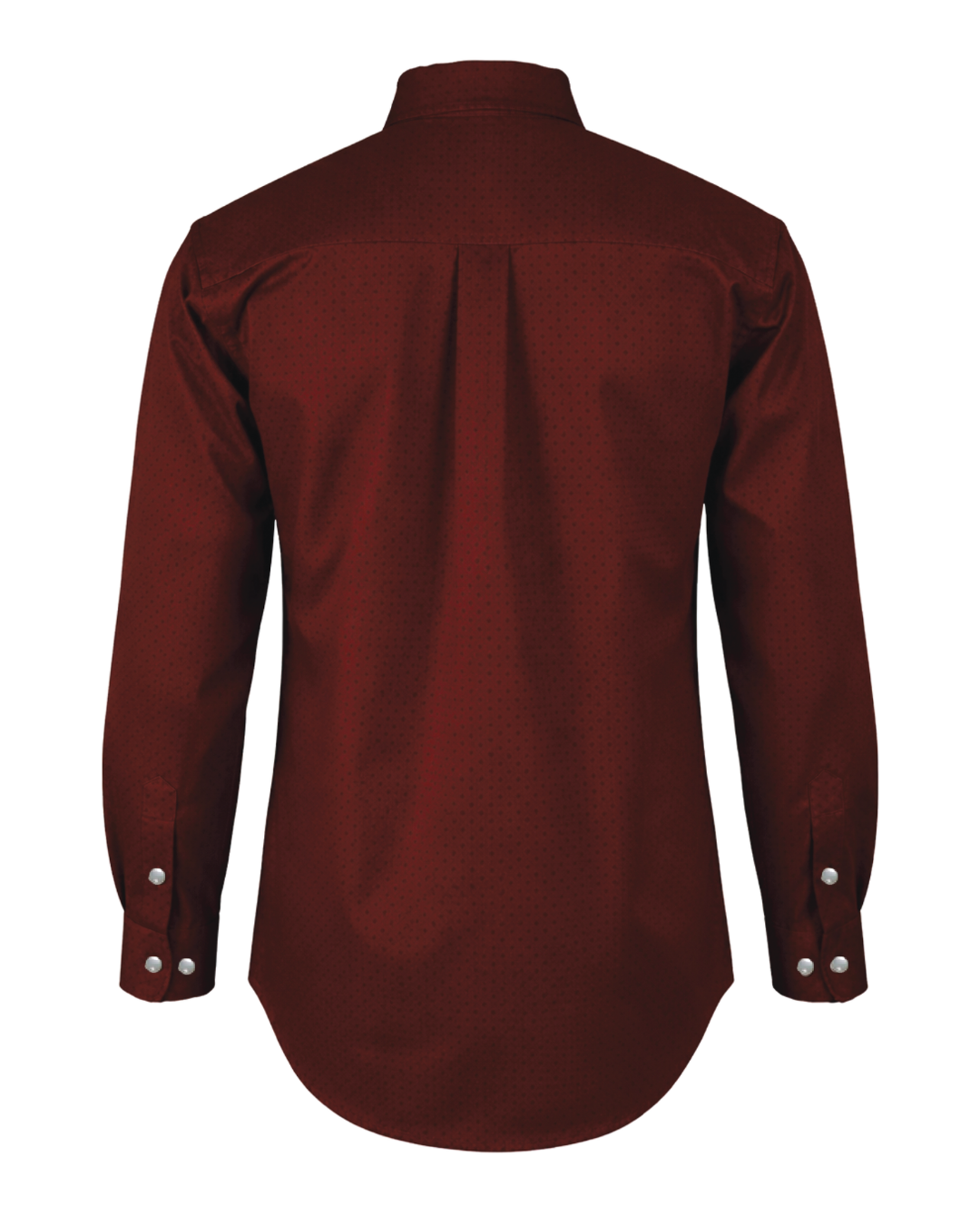 Forge Fr Men's Burgundy Plaid Printed Long Sleeve Shirt