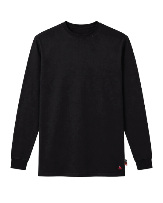 Forge Fr Men's Ripped Framework Black Long Sleeve T-shirt