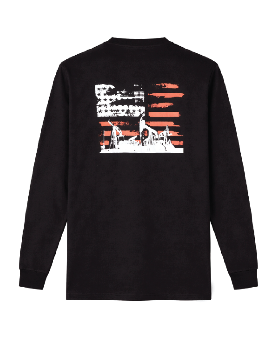Forge Fr Men's Ripped Framework Black Long Sleeve T-shirt