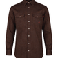 Forge Fr Men's Brown Plaid Printed Long Sleeve Shirt