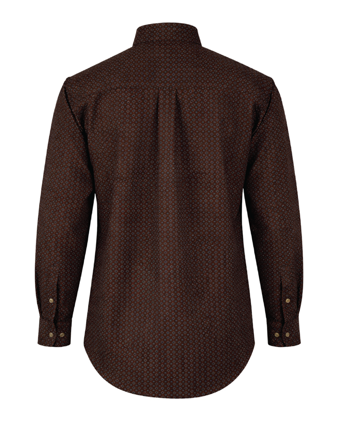 Forge Fr Men's Brown Plaid Printed Long Sleeve Shirt