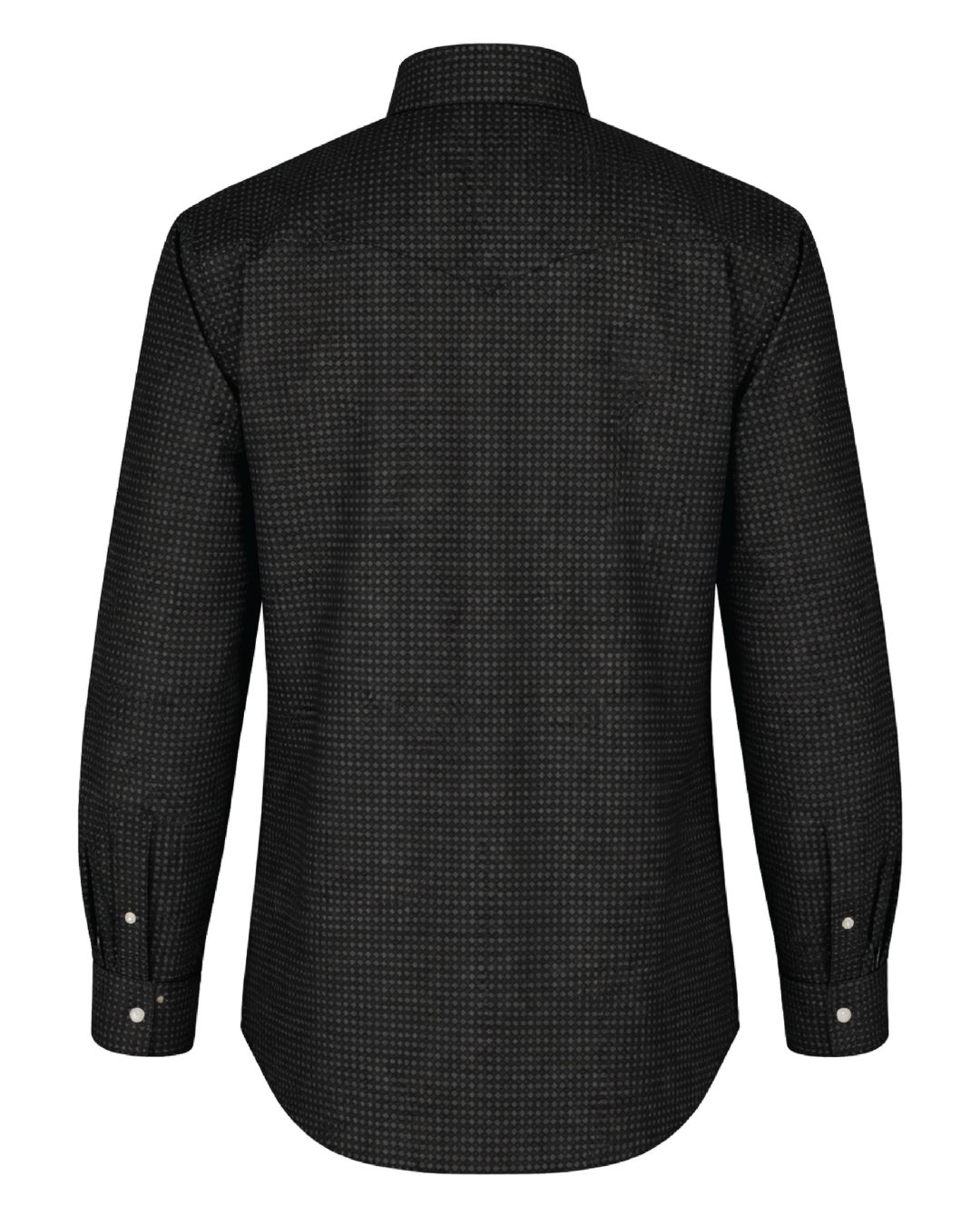 FORGE FR MEN'S Black Double Pocket PLAID LONG SLEEVE SNAPS SHIRT