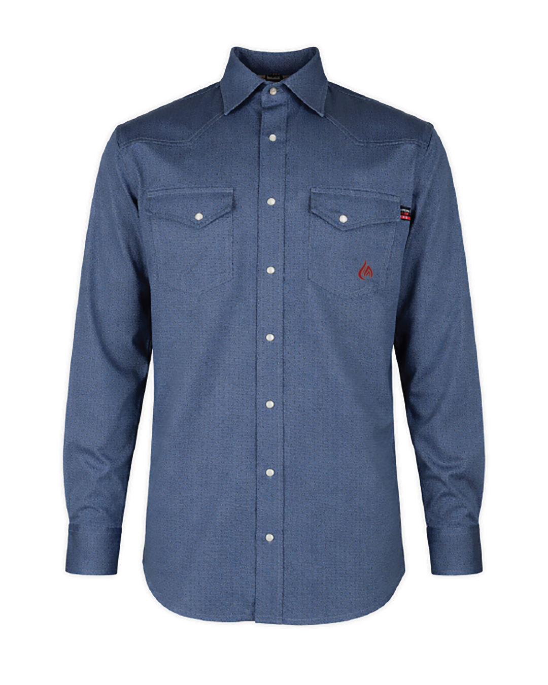 Forge Fr Men's Blue Plaid Printed Long Sleeve Shirt