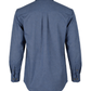Forge Fr Men's Blue Plaid Printed Long Sleeve Shirt
